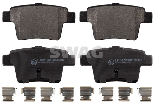 set placute frana,frana disc 50 91 6571 SWAG